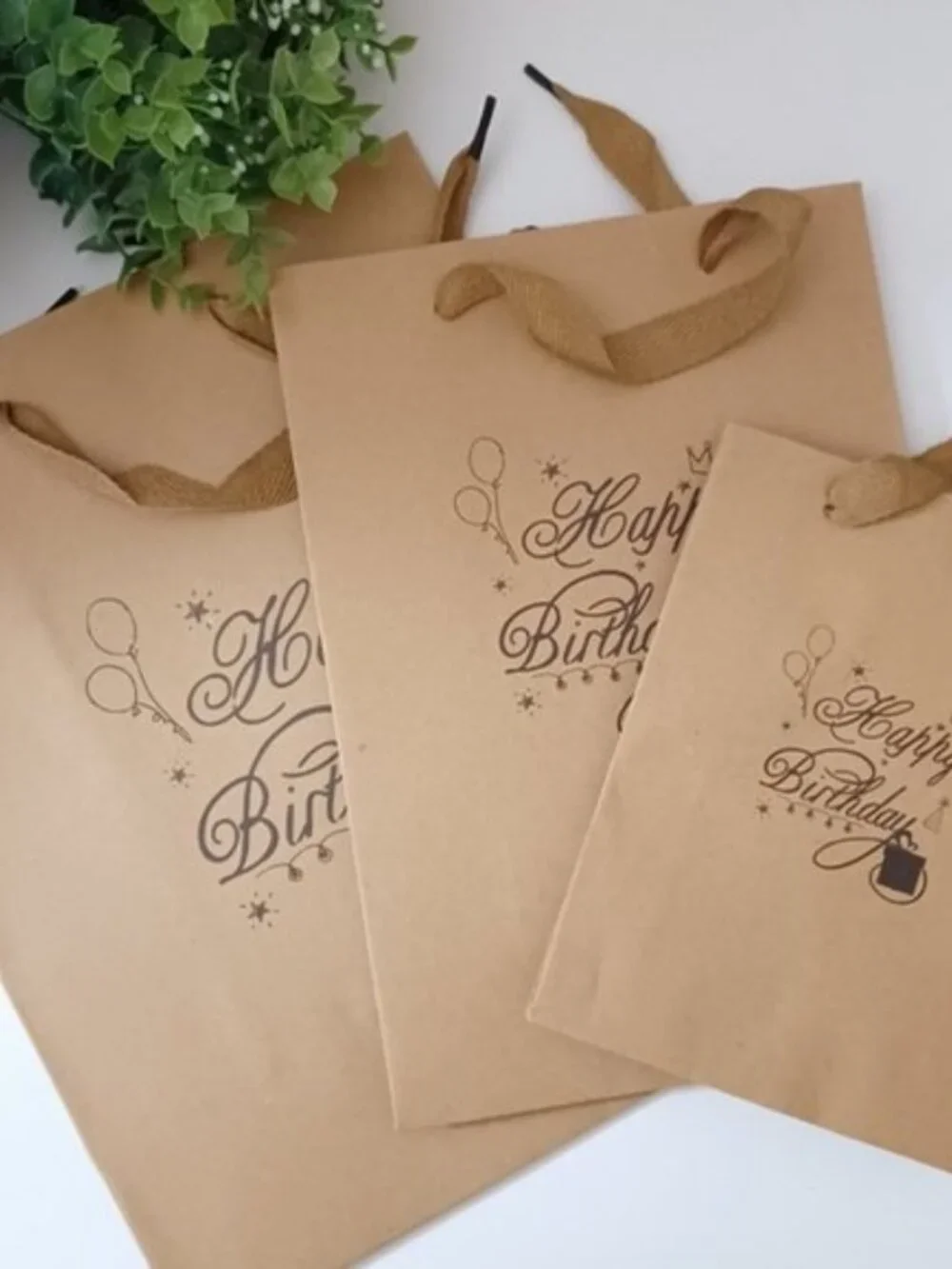 30 Happy Birthday Craft Paper Gift Bags Party Favor Bags 3 Sizes New